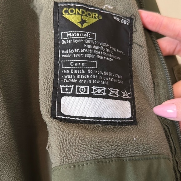 Men’s Condor Olive Green Tactical Zip Up Jacket with Hood - Picture 5 of 6